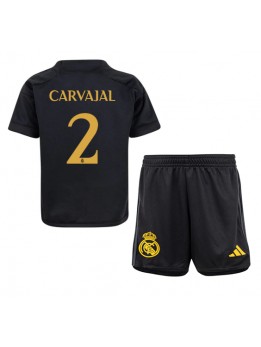 Otroški Nogometna dresi replika Real Madrid Daniel Carvajal #2 Tretji 2023-24 Kratek rokav (+ hlače)
